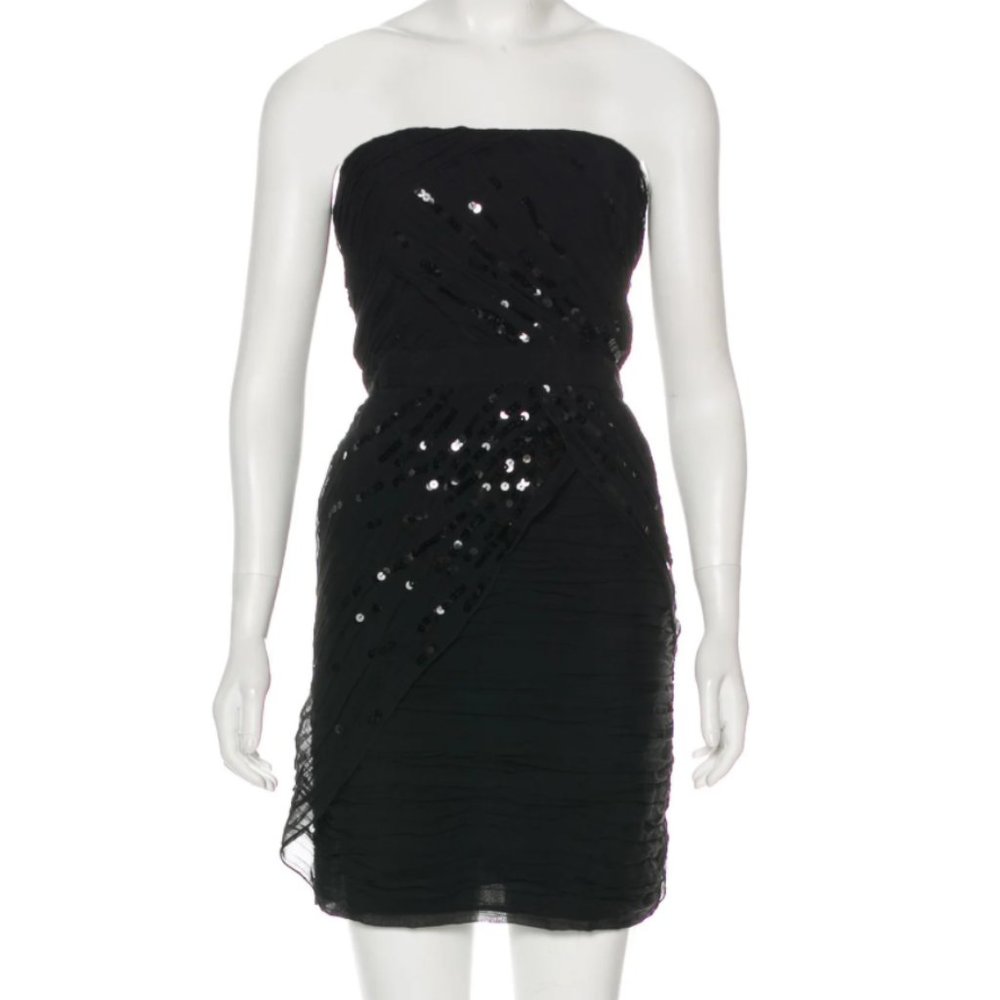 Diane Von Furstenburg Black Sequined Garvin Dress - XS/2
